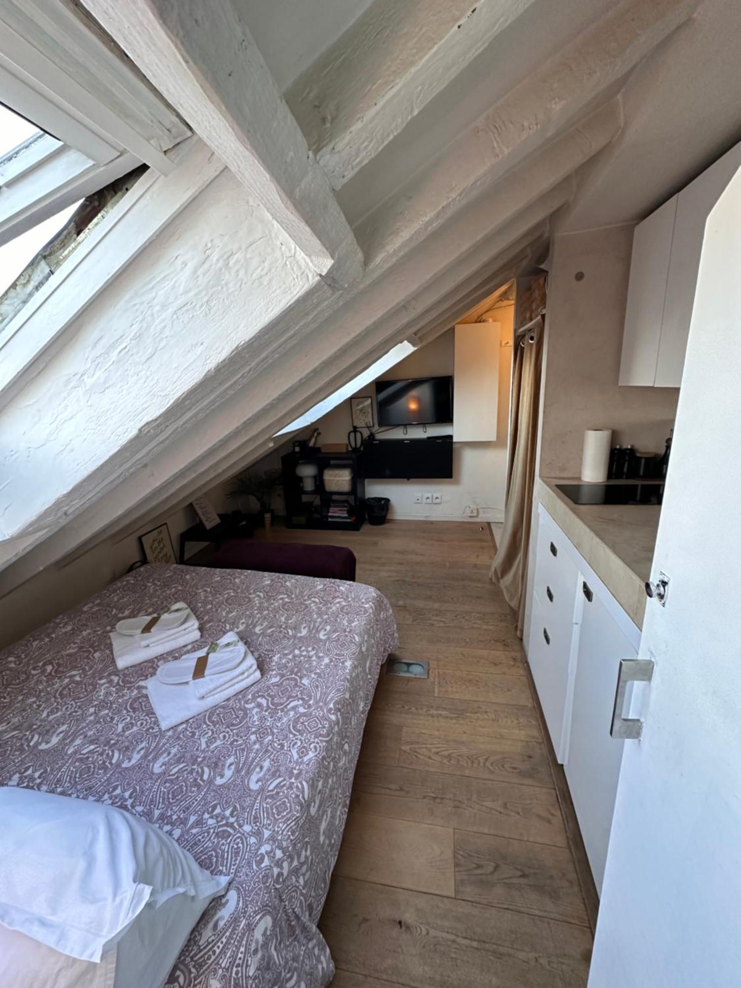 Апартаменты Marais Rooftop Studio - Metro Filles Du Calvaire Париж Экстерьер фото