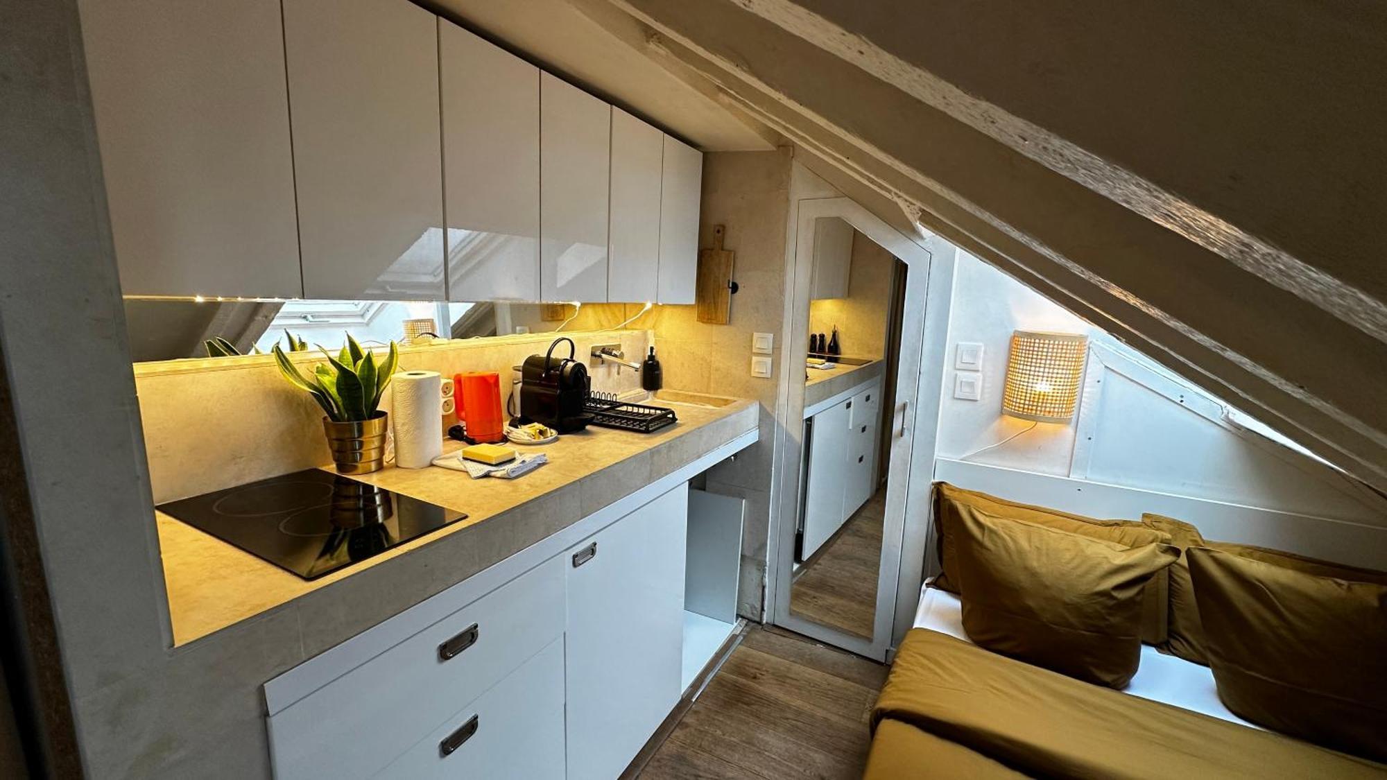 Апартаменты Marais Rooftop Studio - Metro Filles Du Calvaire Париж Экстерьер фото